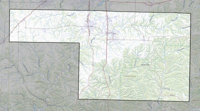 Christian County MO USGS topo map