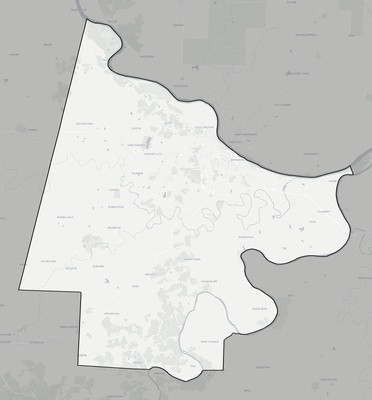 Cole County MO county basemap context