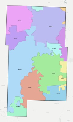 Dallas County MO ZIP code boundaries map