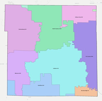Daviess County MO school district boundaries map
