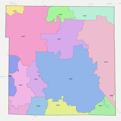 Daviess County MO ZIP code boundaries map