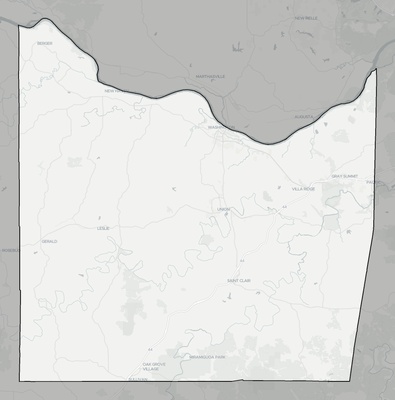 Franklin County MO county basemap context