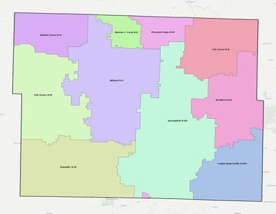 Greene County MO school district boundaries map
