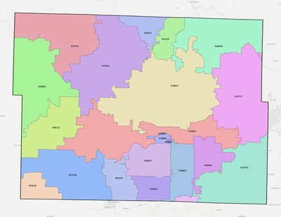 Greene County MO ZIP code boundaries map