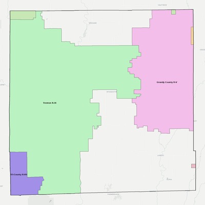 Grundy County MO school district boundaries map