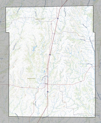 Harrison County MO USGS topo map