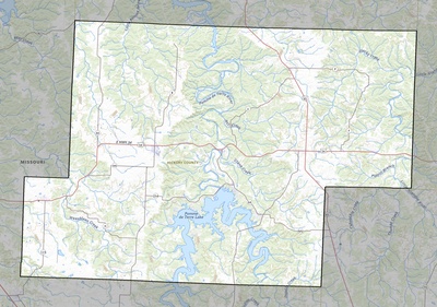 Hickory County MO USGS topo map