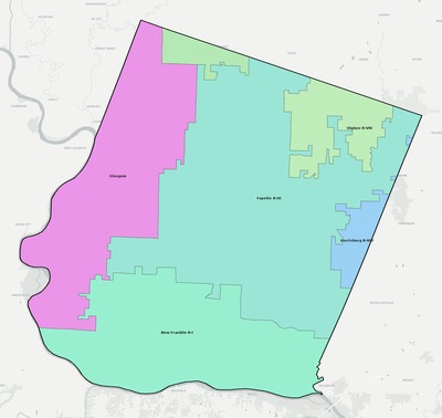 Howard County MO school district boundaries map