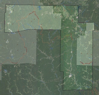 Iron County MO USGS imagery and topo map