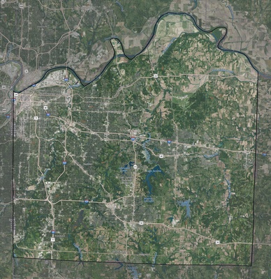 Jackson County MO USGS imagery and topo map