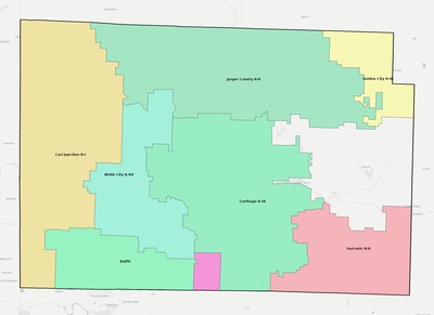 Jasper County MO school district boundaries map
