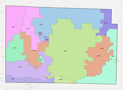 Jasper County MO ZIP code boundaries map
