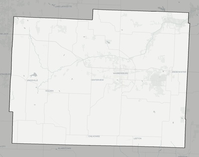 Johnson County MO county basemap context