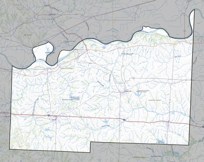 Lafayette County MO USGS topo map