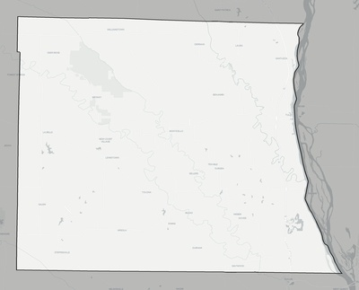 Lewis County MO county basemap context