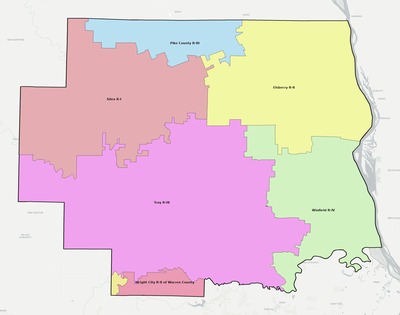 Lincoln County MO school district boundaries map