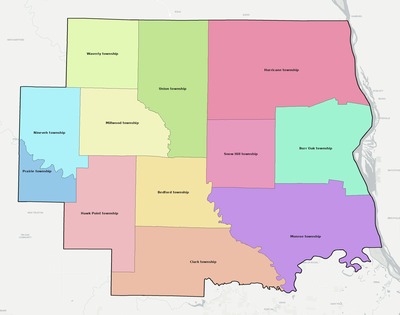 Lincoln County MO townships and subdivisions map