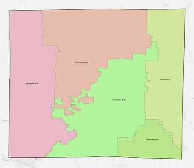 Linn County MO school district boundaries map