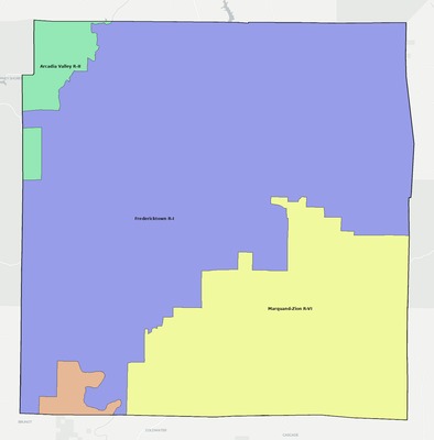 Madison County MO school district boundaries map