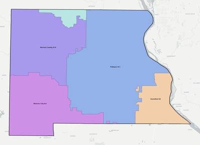 Marion County MO school district boundaries map