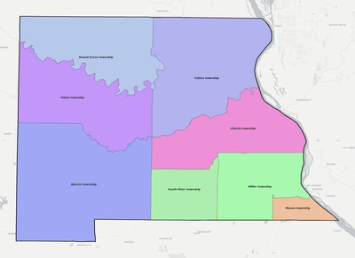 Marion County MO townships and subdivisions map