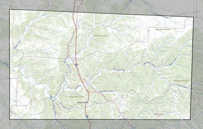McDonald County MO USGS topo map