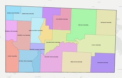 McDonald County MO townships and subdivisions map