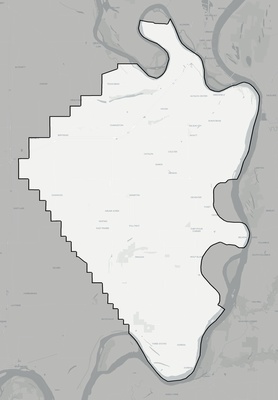 Mississippi County MO county basemap context
