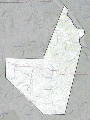 Moniteau County MO USGS topo map