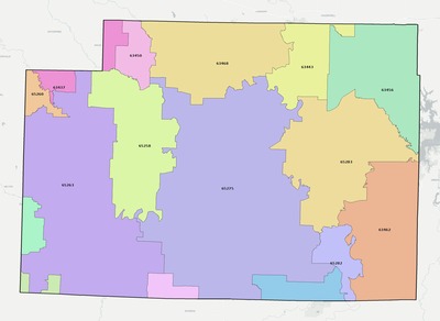 Monroe County MO ZIP code boundaries map