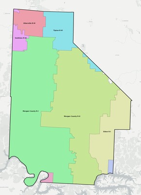 Morgan County MO school district boundaries map
