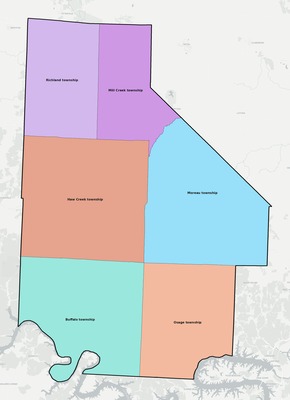 Morgan County MO townships and subdivisions map