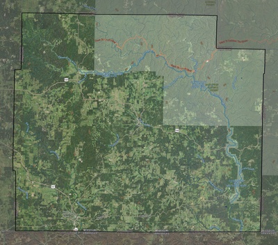 Oregon County MO USGS imagery and topo map