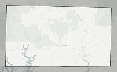 Ozark County MO county basemap context