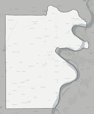 Pemiscot County MO county basemap context