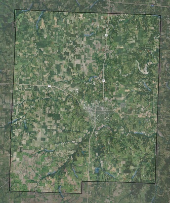 Pettis County MO USGS imagery and topo map