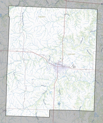 Pettis County MO USGS topo map