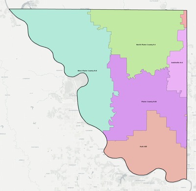 Platte County MO school district boundaries map