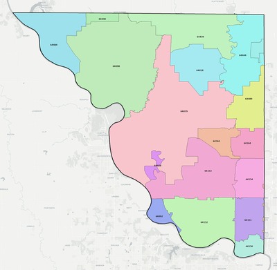 Platte County MO ZIP code boundaries map