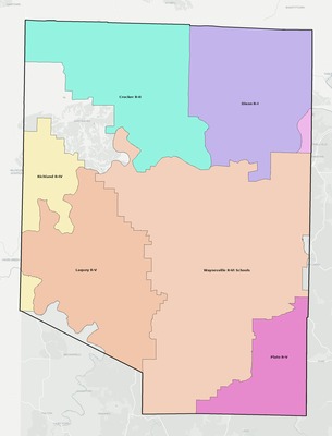 Pulaski County MO school district boundaries map