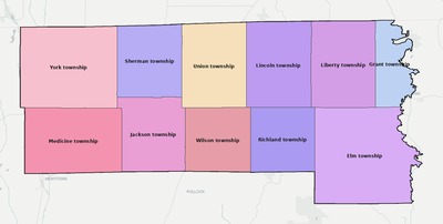 Putnam County MO townships and subdivisions map