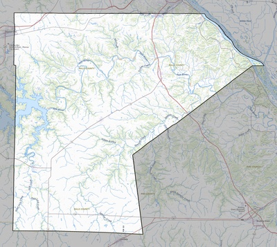 Ralls County MO USGS topo map