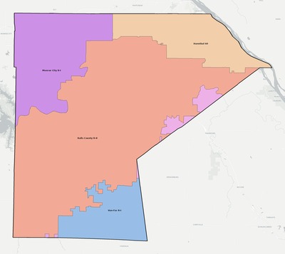 Ralls County MO school district boundaries map