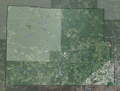 Ripley County MO USGS imagery and topo map