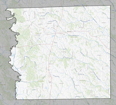 Schuyler County MO USGS topo map