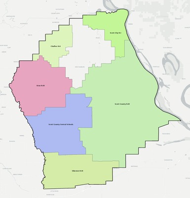 Scott County MO school district boundaries map