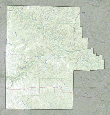 Shannon County MO USGS topo map