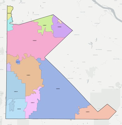 St. Francois County MO ZIP code boundaries map