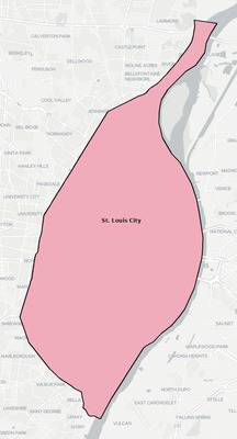 St. Louis County MO school district boundaries map