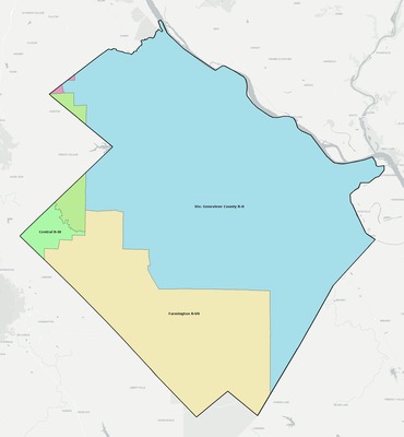 Ste. Genevieve County MO school district boundaries map
